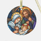 Holy Family Stained Glass Catholic Christmas Ornament