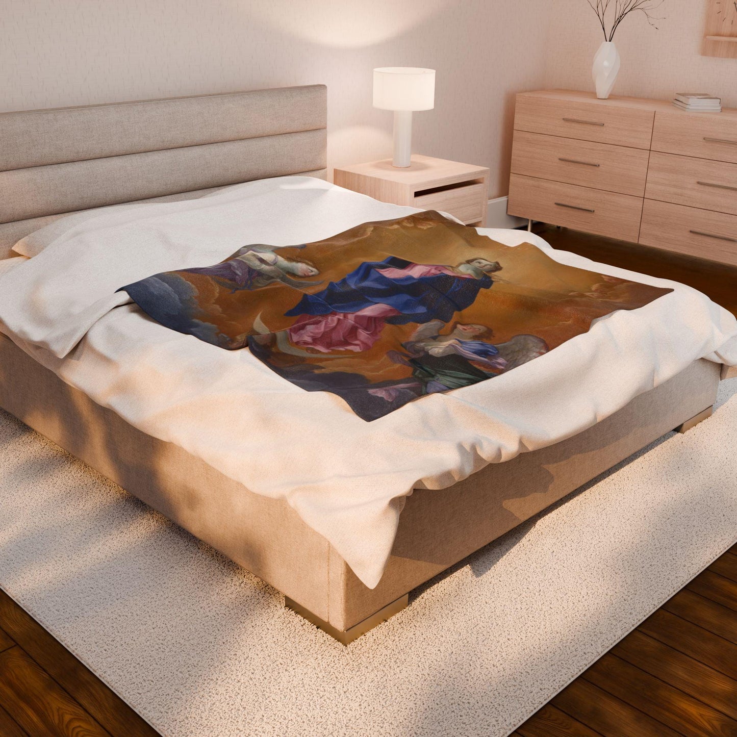 Immaculate Conception Fuzzy Blanket, Catholic Christmas Gift