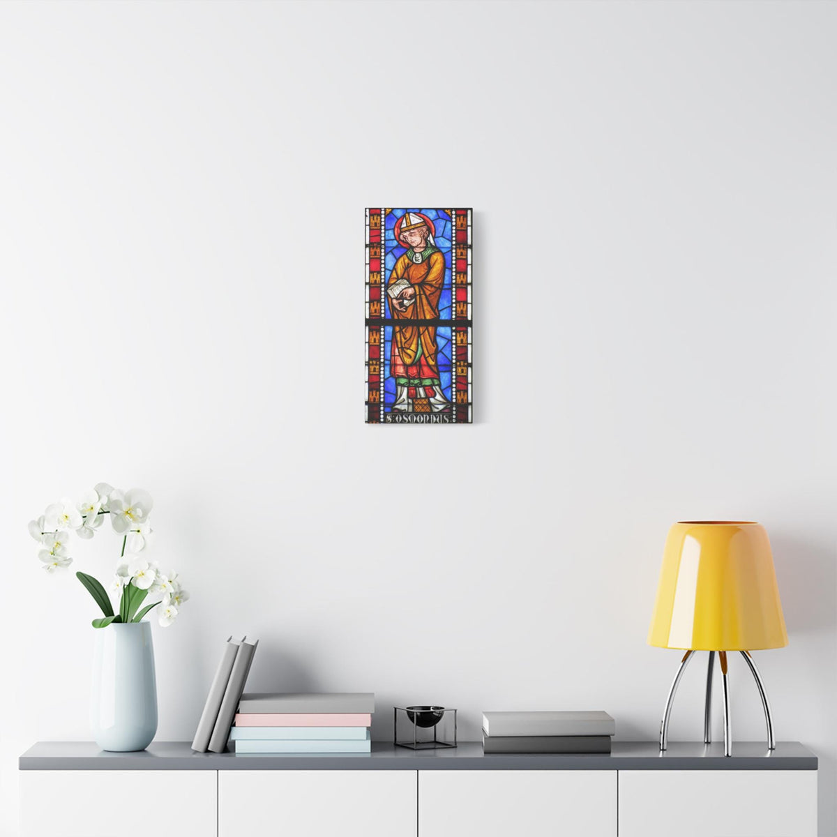 Saint Osmund Catholic Canvas Print, Prayer Altar Art