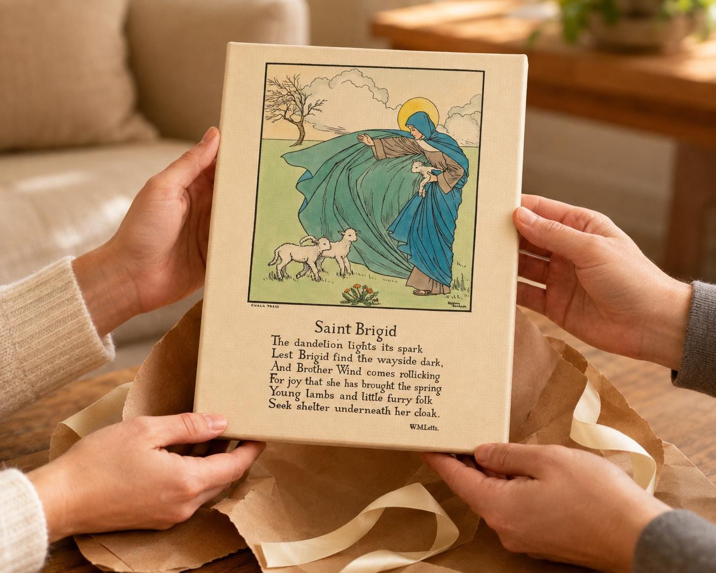 Saint Brigid Catholic Wall Art, Confirmation Gift