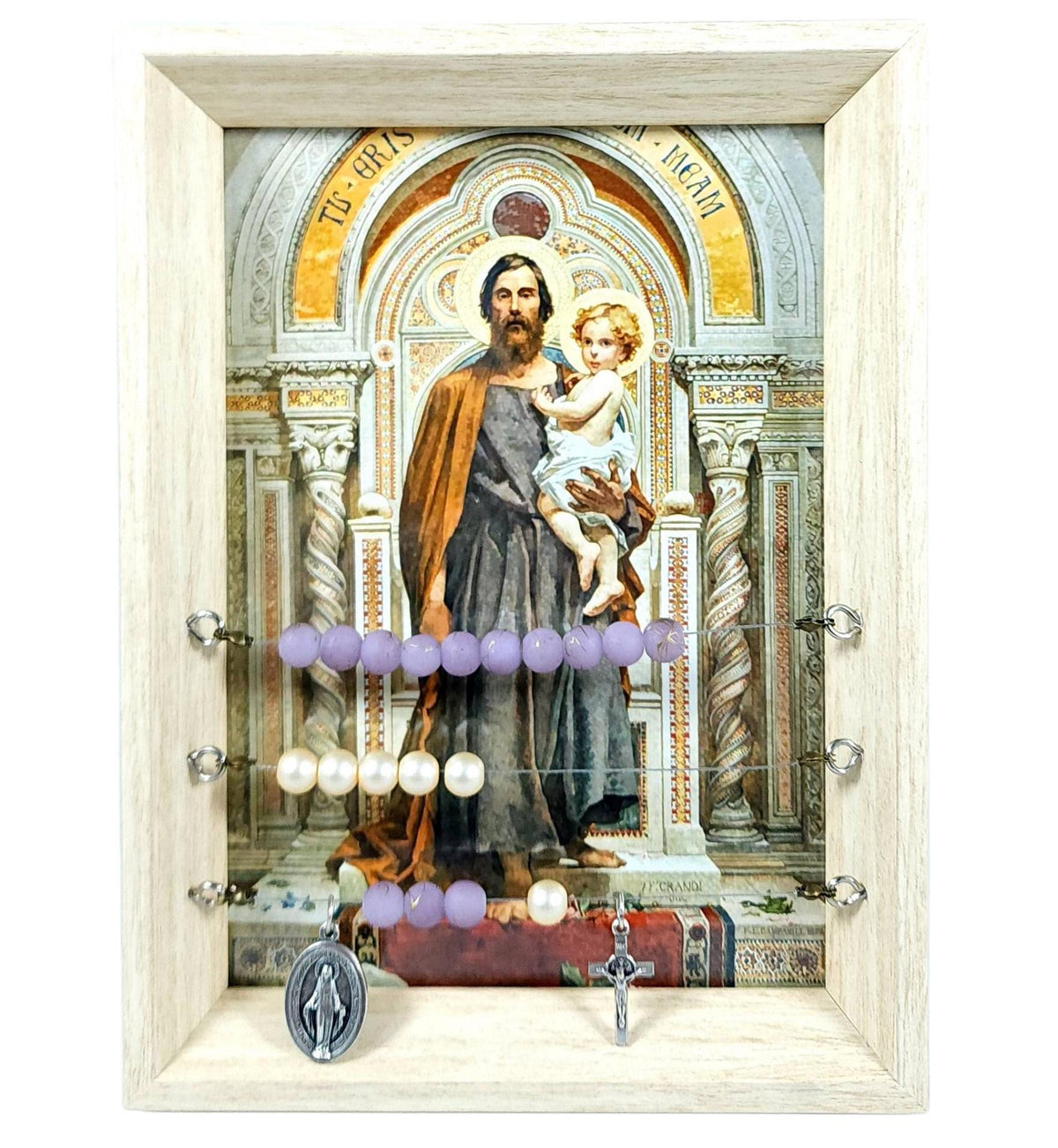 Saint Joseph Abacus Rosary with Child Jesus, Wedding Gift