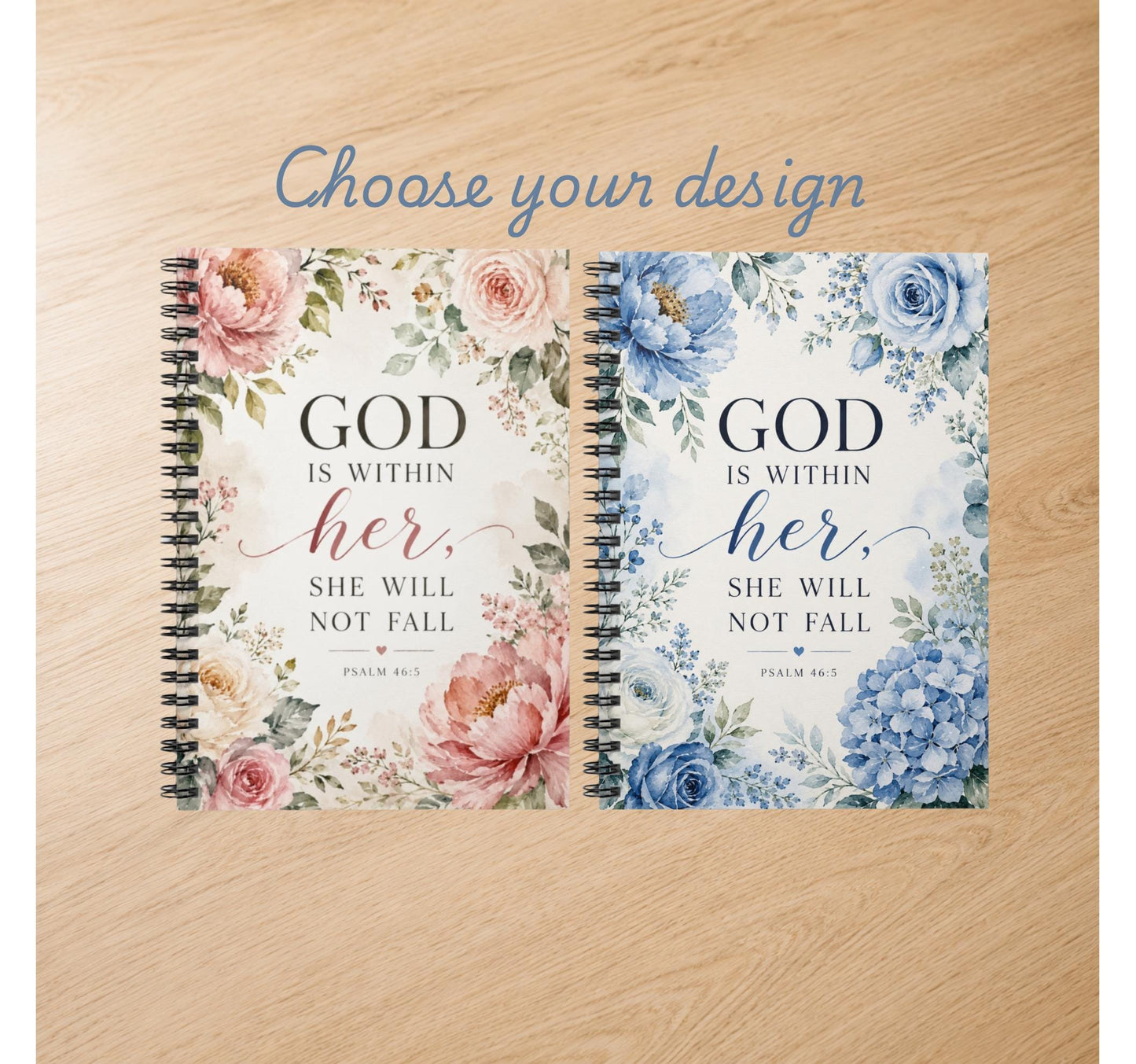 God Is Within Her Journal, Psalm 46:5 Christian Notebook