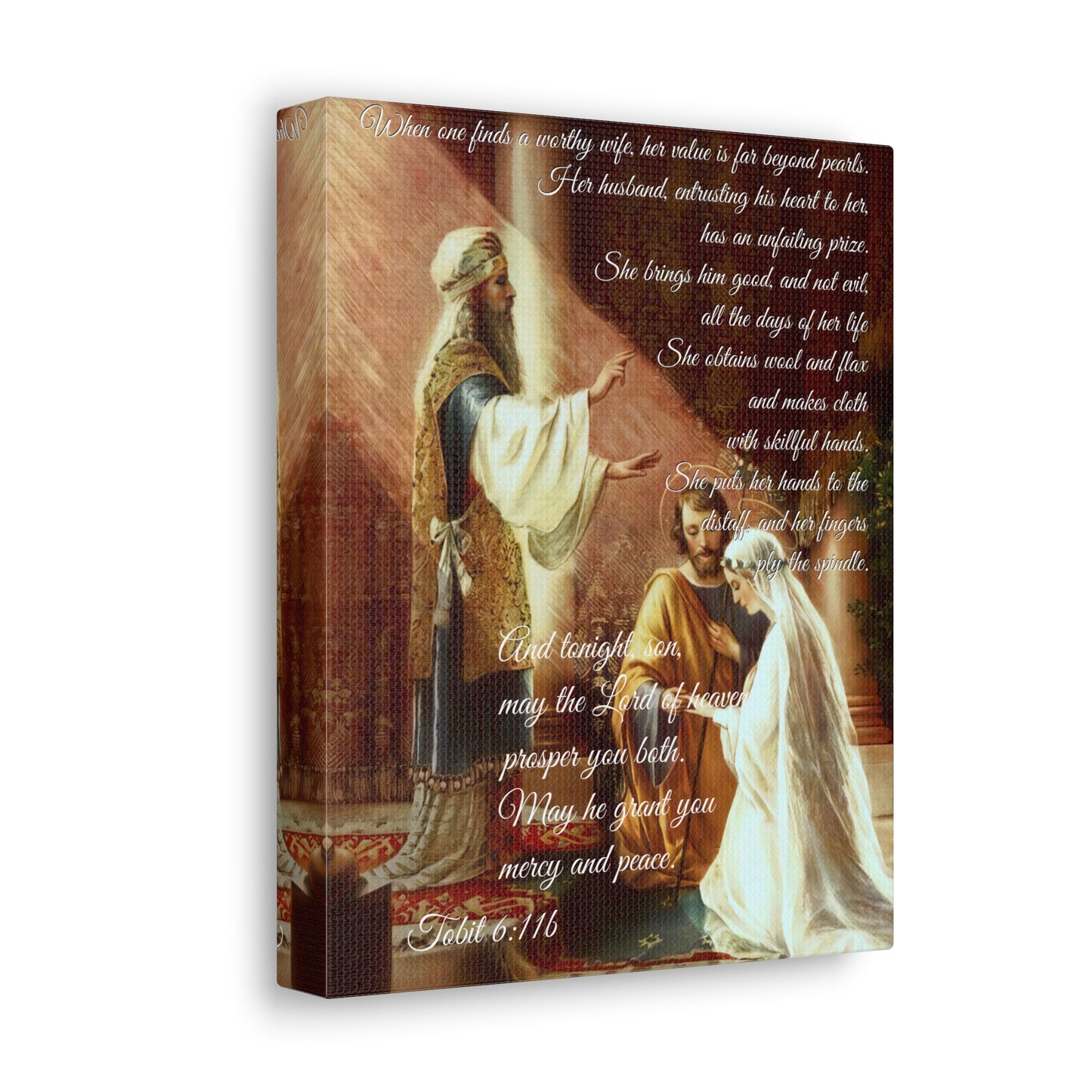 St Joseph and Mary Personalized Wedding Gift, Old Testament Reading from Tobit