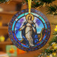 Our Lady of the Immaculate Conception Glass Ornament Virgin Mary Christmas Gift for Mom Wife Grandma, Religious Tree Trimming