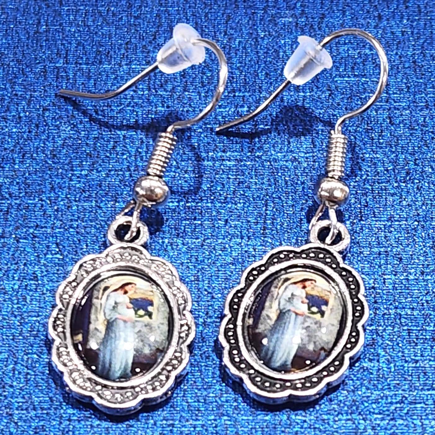 Our Lady of Expectation Dangle Earrings, Catholic Pregnancy Mother Gift