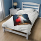 Divine Mercy Fuzzy Blanket, Catholic Plush Throw