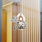 I'd Rather Be With Jesus Window Cling