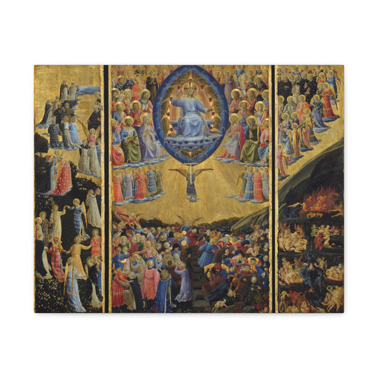 The Last Judgement by Fra Angelico Catholic Canvas Print, Traditional Catholic Religious Wall Art Home Decor