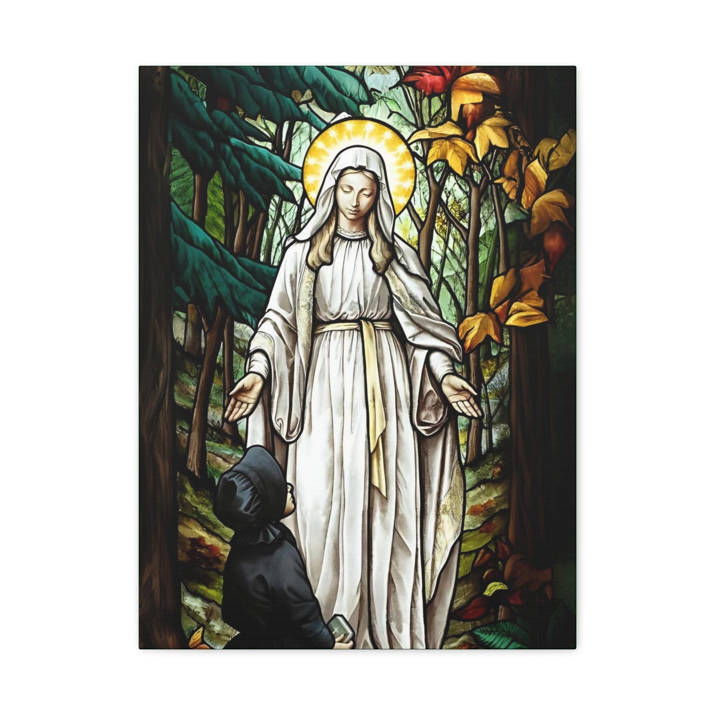 Our Lady of Champion Stained Glass Print | Catholic Canvas