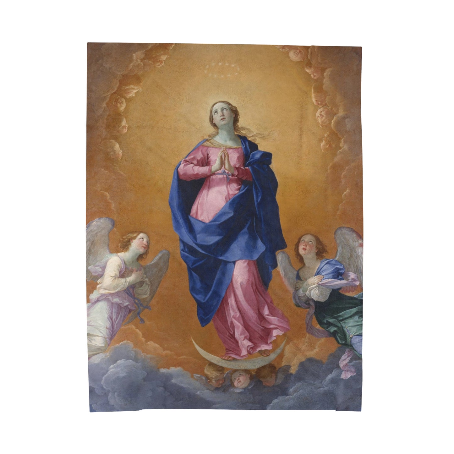 Our Lady of the Immaculate Conception Blanket, Religious Fuzzy Blankey Christmas Gift, Catholic Blanket of Mary the Mother of God