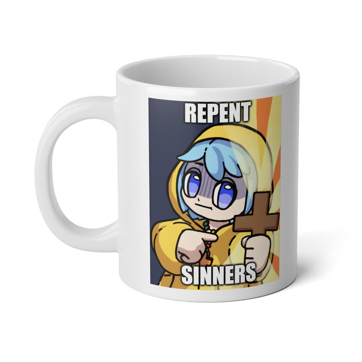 Luce the Catholic Mascot Ceramic Mug, Anime Gift