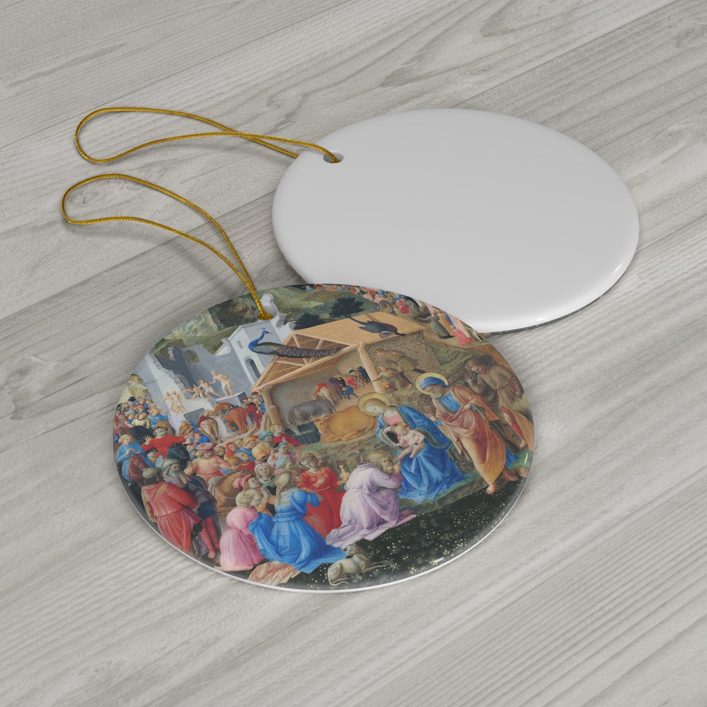 Adoration of the Magi Nativity Ceramic Ornament