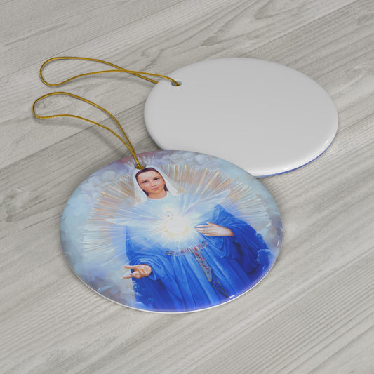 Mary Mother of the Eucharist Ceramic Ornament