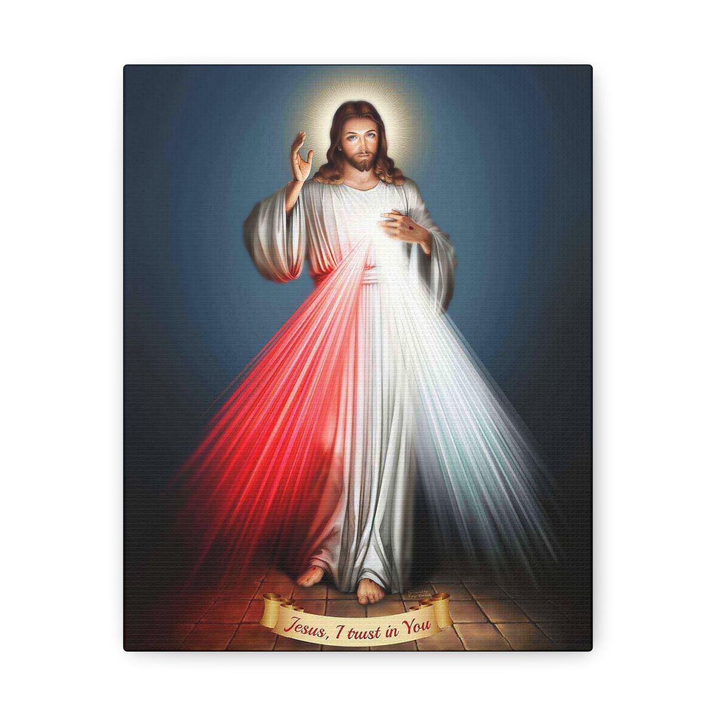 Divine Mercy Wall Art Catholic Home Decor, Jesus Wallart Fathers Day Gift, Prayer Altar Icon for wedding, Jesus I Trust in You