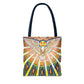 Holy Spirit Tote Bag – Mosaic Art Canvas Shoulder Bag