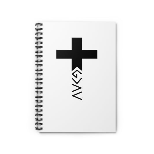 God is Greater than the Ups and Downs Christian Notebook Prayer Journal
