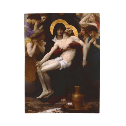 The Pieta Plush Blanket by William Bouguereau