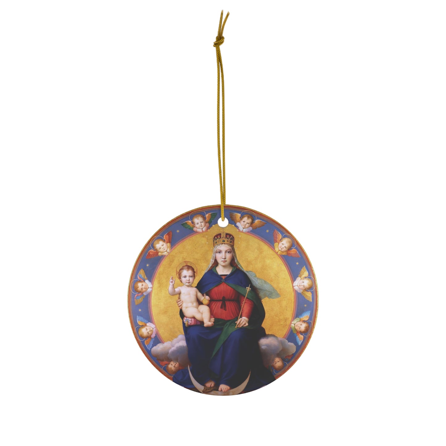 Our Lady ofthe Apocolypse Ceramic Ornament