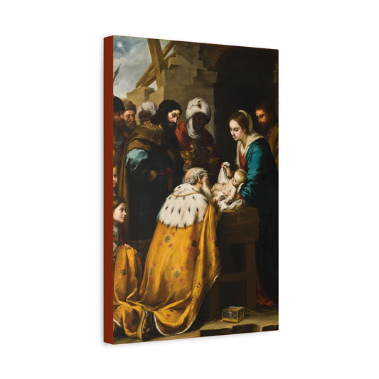 Epiphany Holy Family Nativity Art, Wise Men Religious Wall Art Canvas Print, Catholic Prayer Altar Wall Art Home Decor
