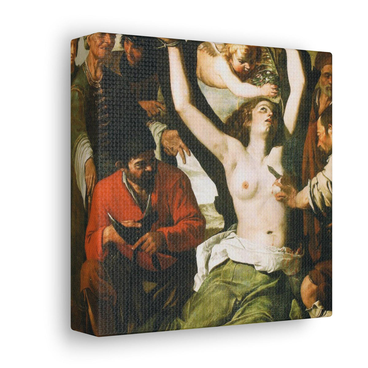 Saint Agatha Martyrdom Canvas – Medieval Saint Art