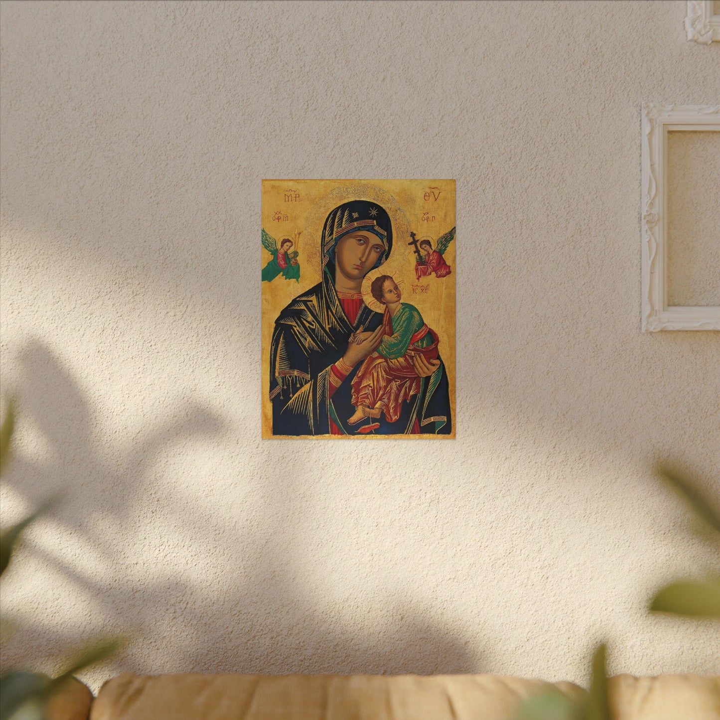 Our Lady of Perpetual Help Canvas Stretched Matte Religious Wall Art | Catholic Christmas