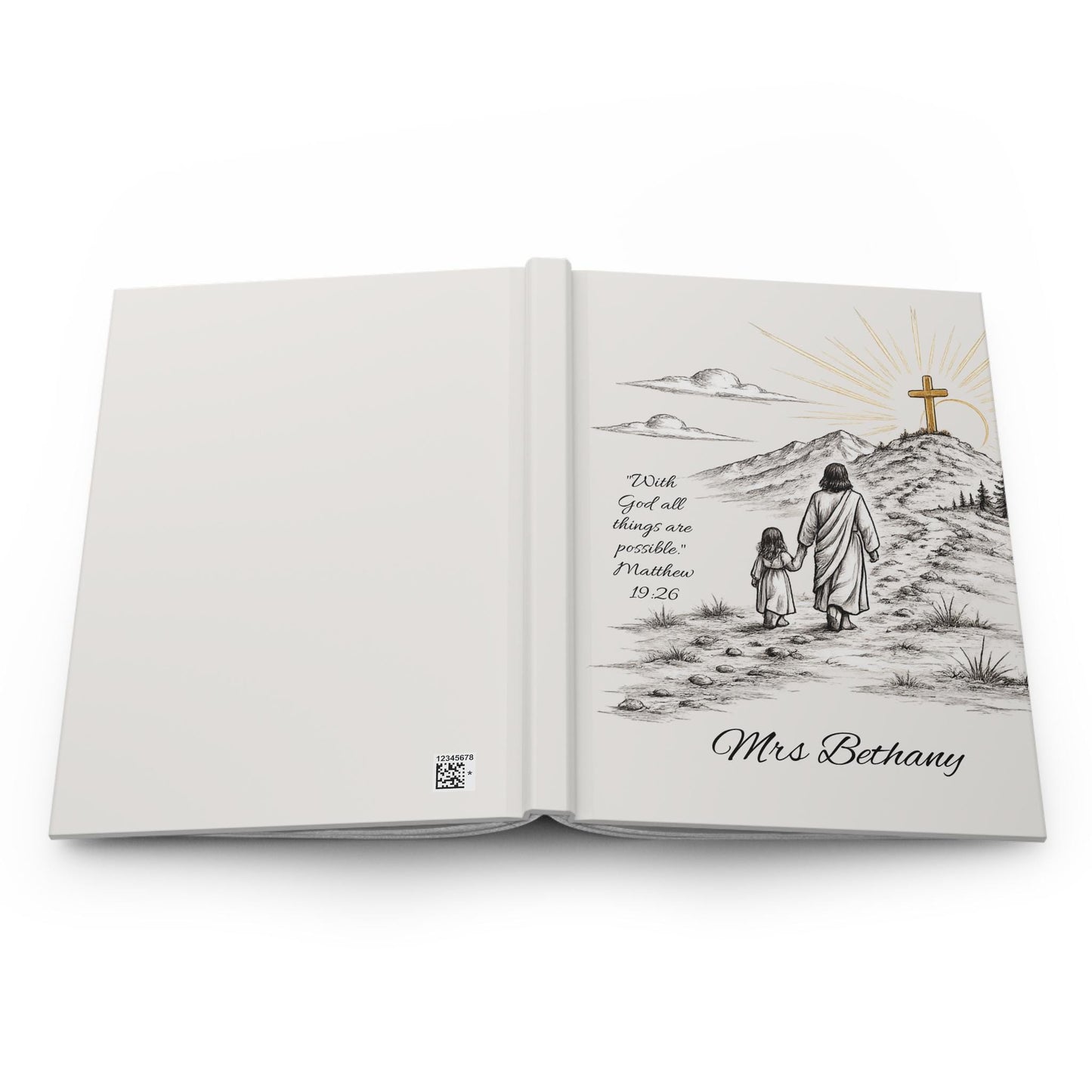 Personalized Walking with Jesus Hardcover Journal | Faith Gift