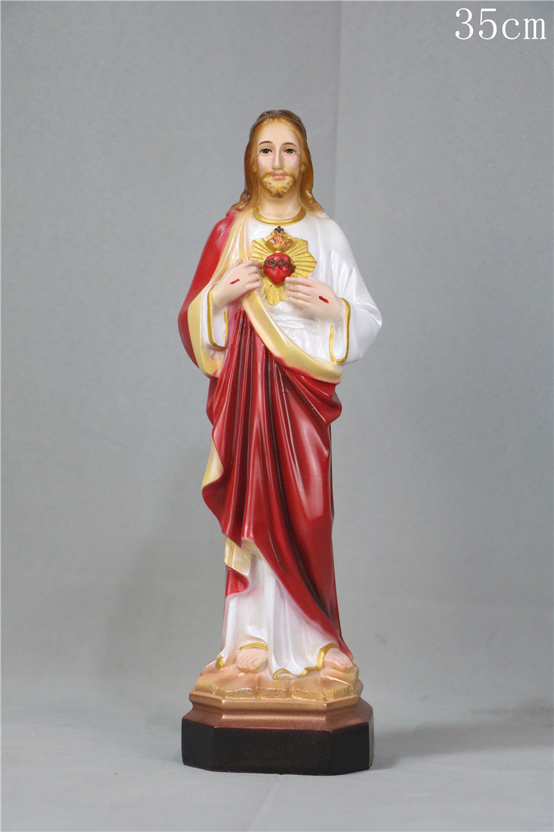 Catholic Statue of Jesus, Mary, Sacred Heart