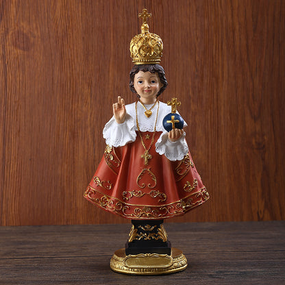 Infant of Prague Statue, 11" Catholic Resin Statue