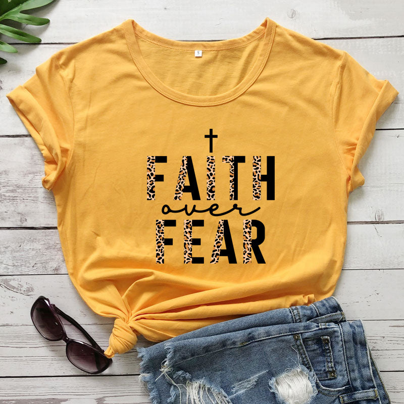 Faith Over Fear Christian Womens Tee