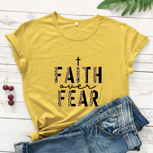 Faith Over Fear Christian Womens Tee