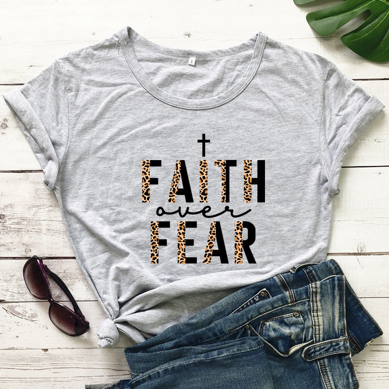 Faith Over Fear Christian Womens Tee