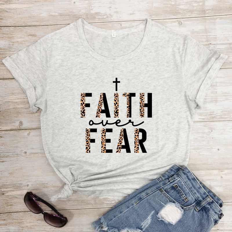 Faith Over Fear Christian Womens Tee