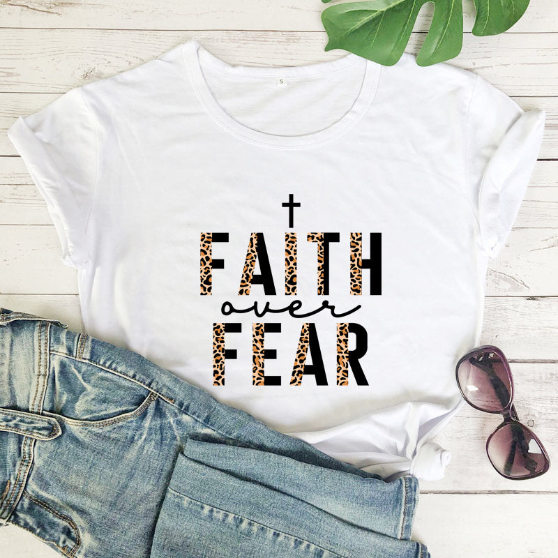 Faith Over Fear Christian Womens Tee