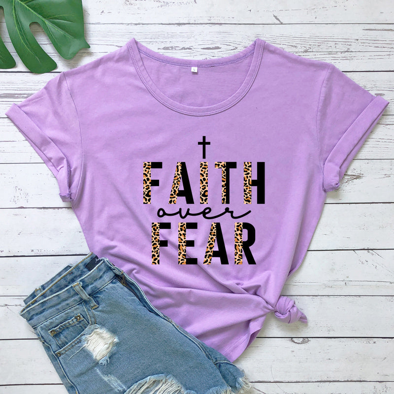 Faith Over Fear Christian Womens Tee