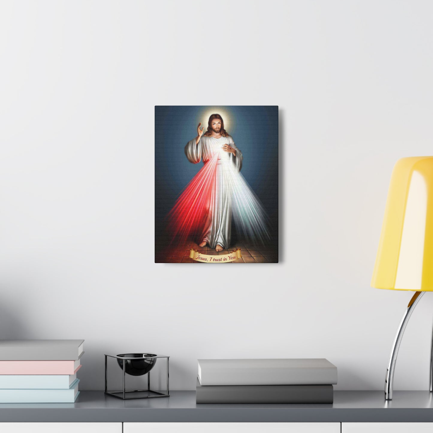 Divine Mercy Wall Art Catholic Home Decor, Jesus Wallart Fathers Day Gift, Prayer Altar Icon for wedding, Jesus I Trust in You