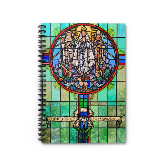 Our Lady of Knock Stained Glass Notebook Gift, Adoration Journal