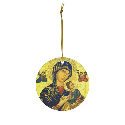 Our Lady of Perpetual Help Ceramic Ornament