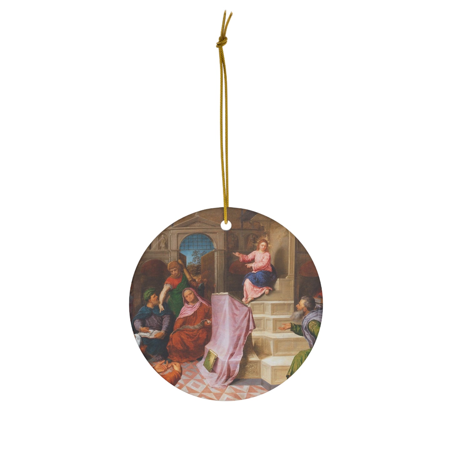 4th Joyful Mystery of the Rosary Ceramic Ornament