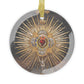 Sacred Heart of Jesus Monstrance Glass Ornament