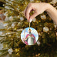 Saint Cyprian Catholic Glass Christmas Ornament