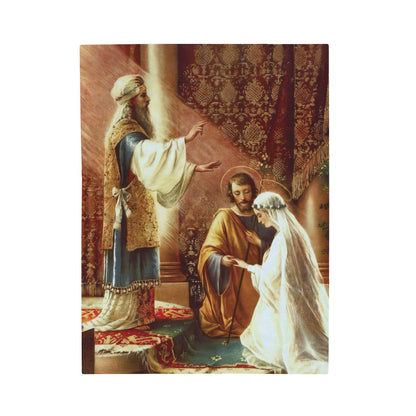 Marriage of Mary and Joseph Velveteen Blanket