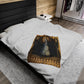 Our Lady of Solitude Plush Blanket, Catholic Velveteen