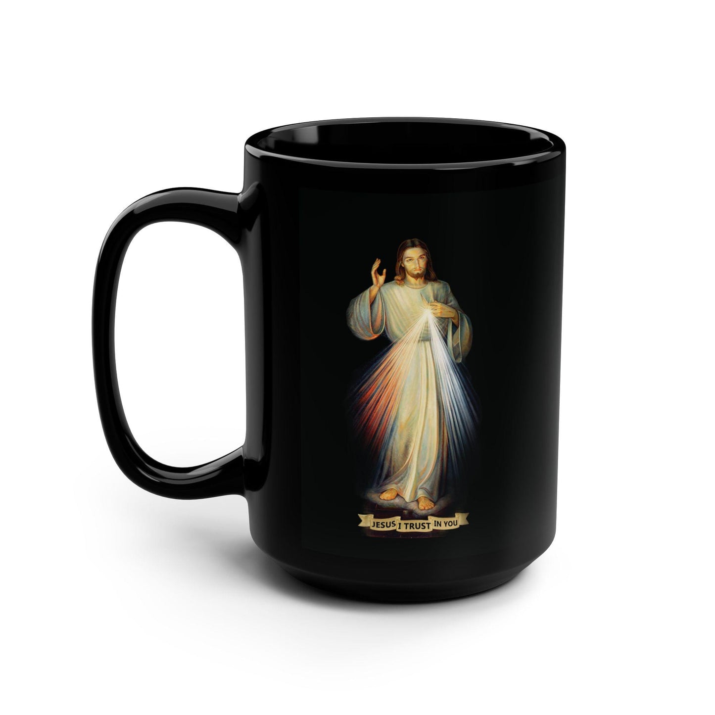Divine Mercy Image 15oz Coffee Mug | Jesus I Trust in You