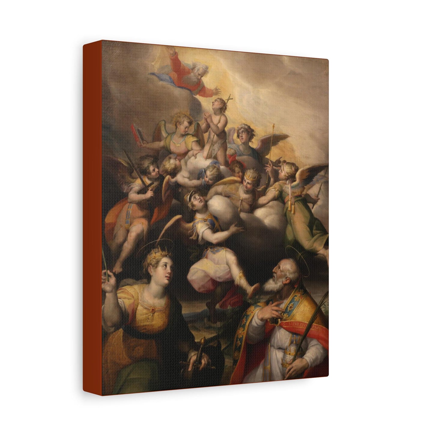 Saint Pope Silverius Catholic Canvas Print Stretched Canvas, Traditional Religious Wall Art, Confirmation Saint
