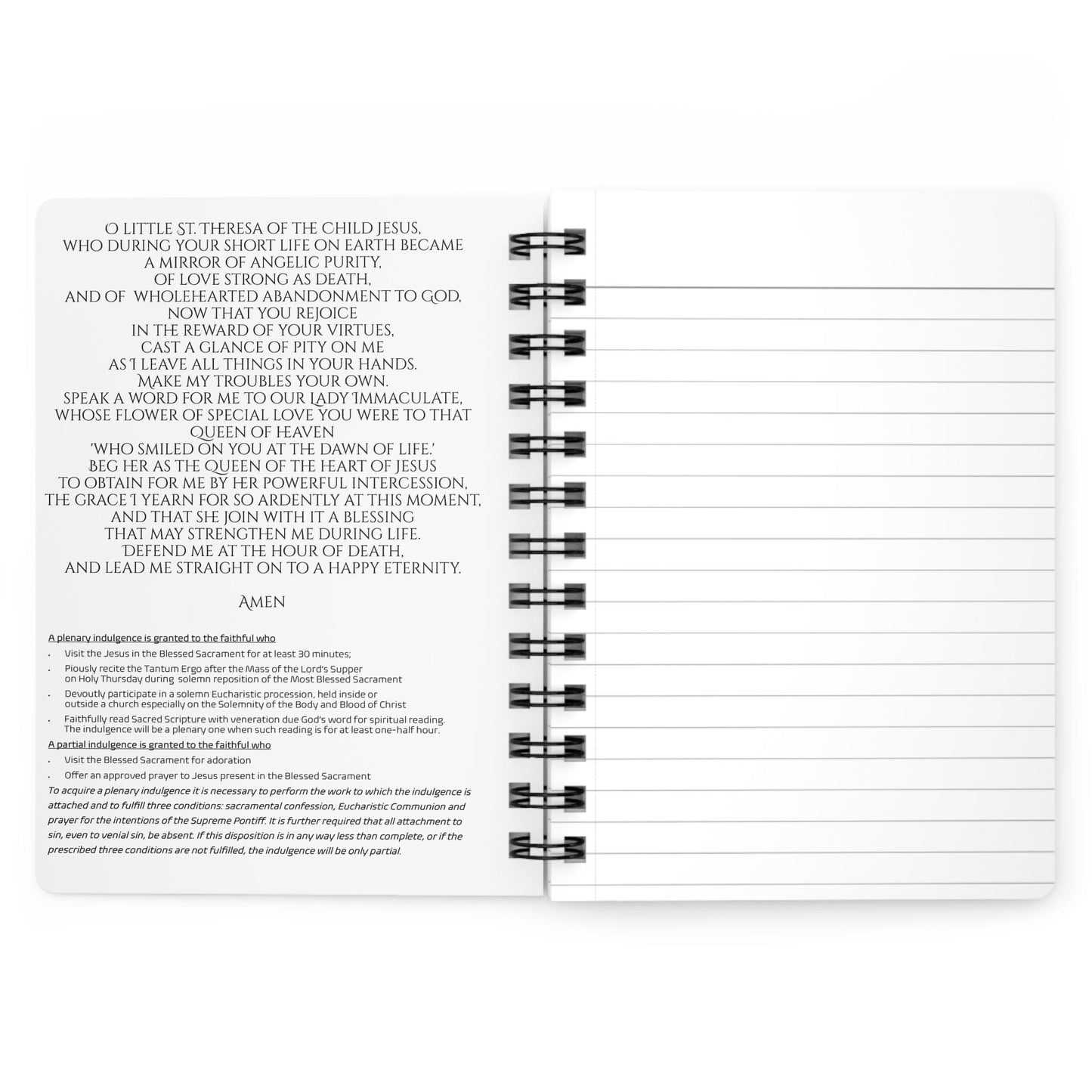 St. Thérèse of Lisieux Adoration Journal – Catholic gift from Glory Be Gifts – view 3
