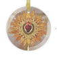 Catholic Christmas Ornament, Sacred Heart of Jesus, Monstrance Glass Ornament, Gift for Mom Grandma, Eucharistic Adoration Gift, Catholic