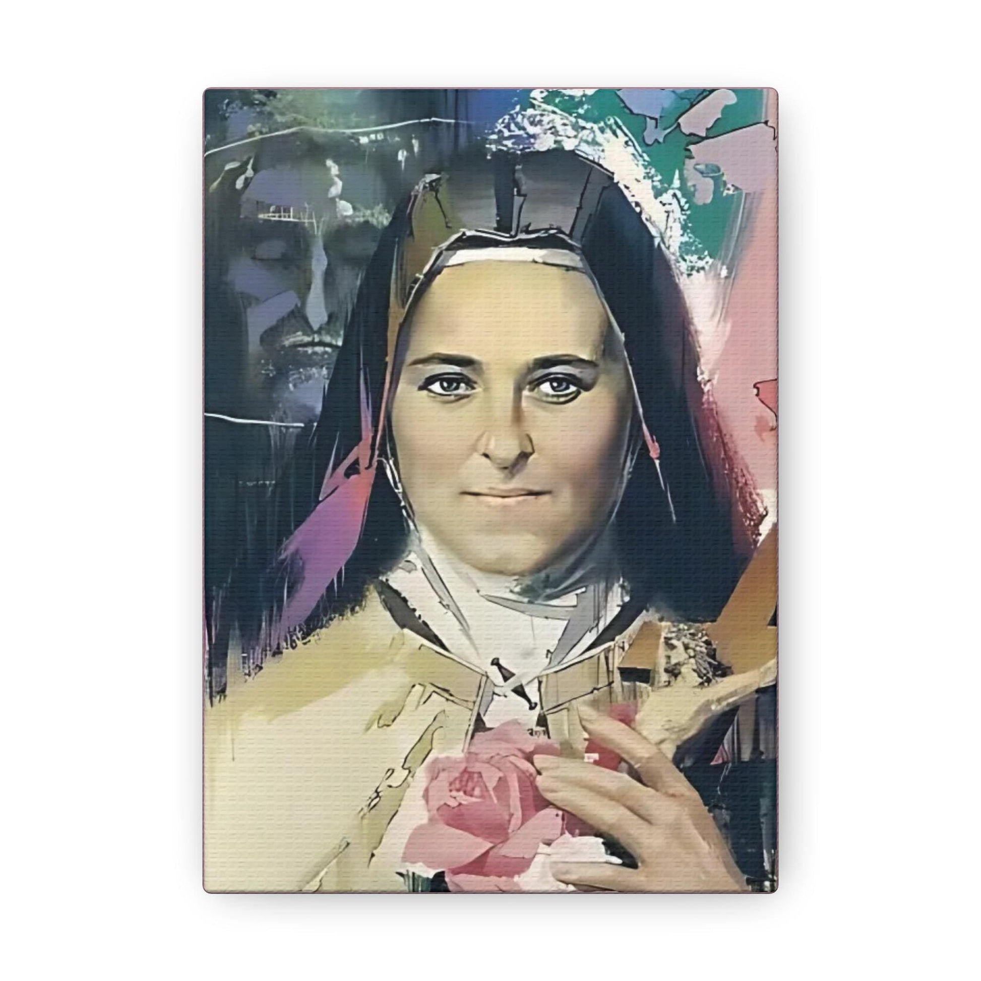 Saint Thérèse of Lisieux canvas print, Little Flower devotional art — Catholic gift from Glory Be Gifts
