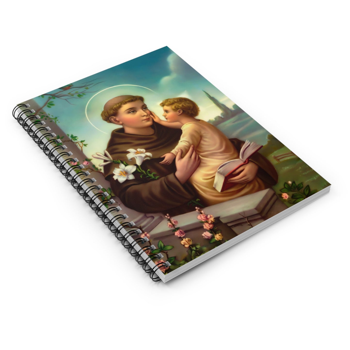 Saint Anthony Adoration Journal Confirmation Gift, Catholic Notebook prayer diary, Confirmation Saint Gift for boy