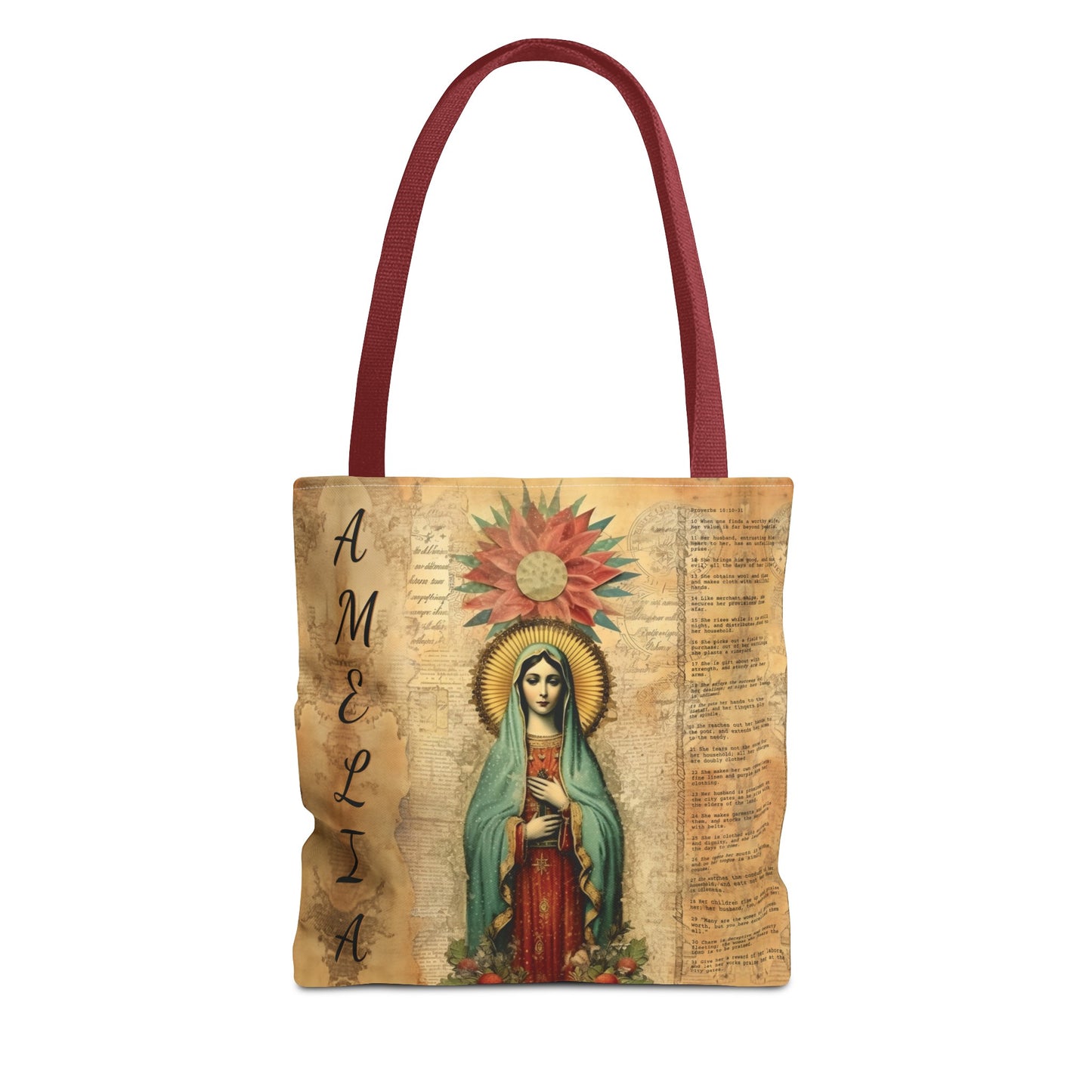 Our Lady of Guadalupe Tote Shoulder Bag, Religious gift Women, Church Bag, Queen of Heaven, mothers Day Gift, Picnic Bag