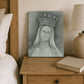 Our Lady of Champion canvas print, sacred art sketch of the crowned Virgin Mary by Brian Kelliher — Catholic gift from Glory Be Gifts – view 2